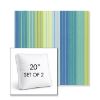 Picture of Seville Seaside | Set of 2 | 20" Sunbrella Boxed Square Outdoor Throw Pillows with Premium Inserts