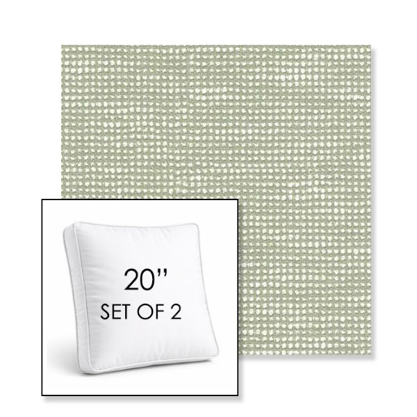 Picture of Slow Spirea | Set of 2 | 20" Sunbrella Boxed Square Outdoor Throw Pillows with Premium Inserts