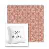 Picture of Solve Clay | Set of 2 | 20" Sunbrella Boxed Square Outdoor Throw Pillows with Premium Inserts