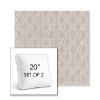Picture of Solve Linen | Set of 2 | 20" Sunbrella Boxed Square Outdoor Throw Pillows with Premium Inserts