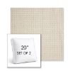 Picture of Tailored Snow | Set of 2 | 20" Sunbrella Boxed Square Outdoor Throw Pillows with Premium Inserts