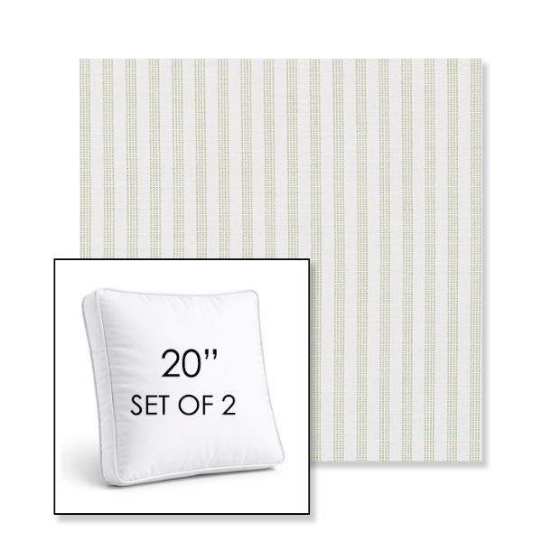 Picture of Tap Pear | Set of 2 | 20" Sunbrella Boxed Square Outdoor Throw Pillows with Premium Inserts