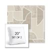 Picture of Territory Alum | Set of 2 | 20" Sunbrella Boxed Square Outdoor Throw Pillows with Premium Inserts