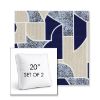 Picture of Territory Lazuli | Set of 2 | 20" Sunbrella Boxed Square Outdoor Throw Pillows with Premium Inserts