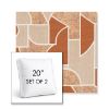 Picture of Territory Turmeric | Set of 2 | 20" Sunbrella Boxed Square Outdoor Throw Pillows with Premium Inserts
