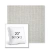 Picture of Ticking Fog | Set of 2 | 20" Sunbrella Boxed Square Outdoor Throw Pillows with Premium Inserts