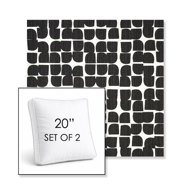 Picture of Toggle Inkblot | Set of 2 | 20" Sunbrella Boxed Square Outdoor Throw Pillows with Premium Inserts