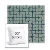 Picture of Toggle Splash | Set of 2 | 20" Sunbrella Boxed Square Outdoor Throw Pillows with Premium Inserts