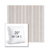 Picture of Tranquil Linen | Set of 2 | 20" Sunbrella Boxed Square Outdoor Throw Pillows with Premium Inserts