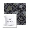 Picture of Trellis Morning Glory | Set of 2 | 20" Sunbrella Boxed Square Outdoor Throw Pillows with Premium Inserts