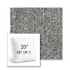 Picture of Tundra Atlantis | Set of 2 | 20" Sunbrella Boxed Square Outdoor Throw Pillows with Premium Inserts