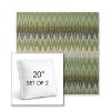 Picture of Valley Herbal | Set of 2 | 20" Sunbrella Boxed Square Outdoor Throw Pillows with Premium Inserts