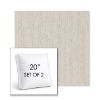 Picture of Vista Alabaster | Set of 2 | 20" Sunbrella Boxed Square Outdoor Throw Pillows with Premium Inserts