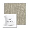 Picture of Vista Seasalt | Set of 2 | 20" Sunbrella Boxed Square Outdoor Throw Pillows with Premium Inserts