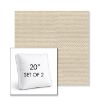 Picture of Wadi Fog | Set of 2 | 20" Sunbrella Boxed Square Outdoor Throw Pillows with Premium Inserts