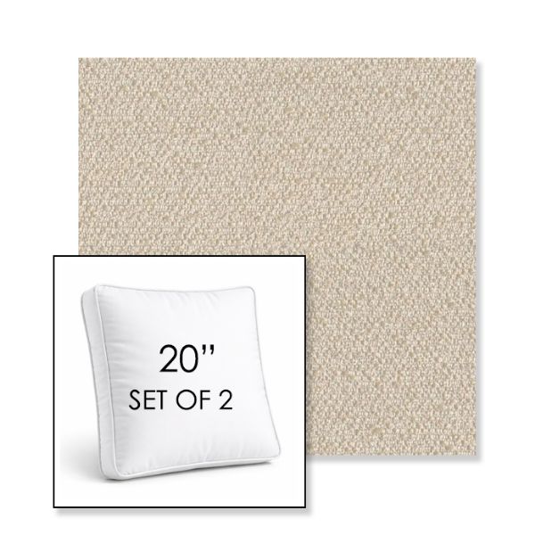 Picture of Wander Pilat | Set of 2 | 20" Sunbrella Boxed Square Outdoor Throw Pillows with Premium Inserts