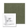Picture of Willa Frond | Set of 2 | 20" Sunbrella Boxed Square Outdoor Throw Pillows with Premium Inserts