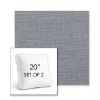 Picture of Willa Haze | Set of 2 | 20" Sunbrella Boxed Square Outdoor Throw Pillows with Premium Inserts
