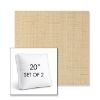Picture of Willa Hemp | Set of 2 | 20" Sunbrella Boxed Square Outdoor Throw Pillows with Premium Inserts