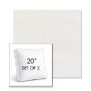 Picture of Willa Snow | Set of 2 | 20" Sunbrella Boxed Square Outdoor Throw Pillows with Premium Inserts