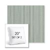 Picture of William Rosemary | Set of 2 | 20" Sunbrella Boxed Square Outdoor Throw Pillows with Premium Inserts