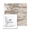 Picture of Yama Fuji | Set of 2 | 20" Sunbrella Boxed Square Outdoor Throw Pillows with Premium Inserts