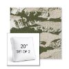 Picture of Yama Tanada | Set of 2 | 20" Sunbrella Boxed Square Outdoor Throw Pillows with Premium Inserts