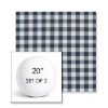 Picture of Above Denim | Set of 2 | 20" Sunbrella Boxed Round Outdoor Throw Pillows with Premium Inserts