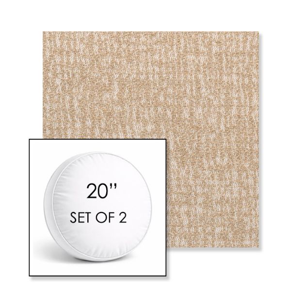 Picture of Abstraction Camel | Set of 2 | 20" Sunbrella Boxed Round Outdoor Throw Pillows with Premium Inserts