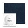 Picture of Abstraction Indigo | Set of 2 | 20" Sunbrella Boxed Round Outdoor Throw Pillows with Premium Inserts