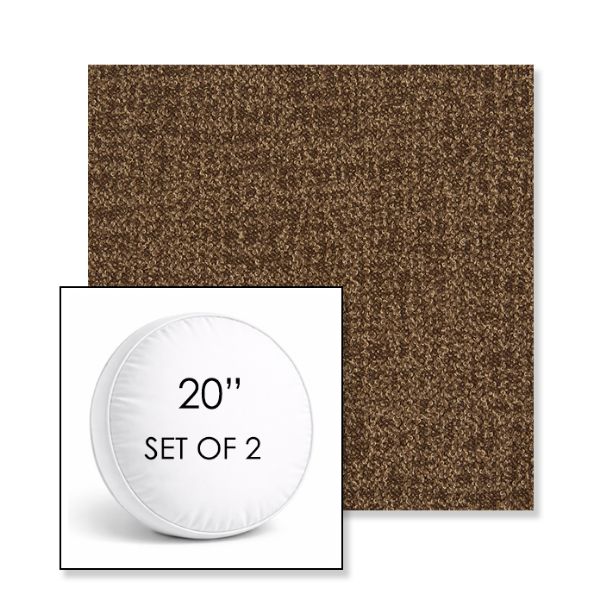 Picture of Abstraction Oak | Set of 2 | 20" Sunbrella Boxed Round Outdoor Throw Pillows with Premium Inserts