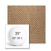 Picture of Argo Toffee | Set of 2 | 20" Sunbrella Boxed Round Outdoor Throw Pillows with Premium Inserts