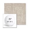 Picture of Boro Walnut | Set of 2 | 20" Sunbrella Boxed Round Outdoor Throw Pillows with Premium Inserts