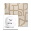 Picture of Brushstroke Stucco | Set of 2 | 20" Sunbrella Boxed Round Outdoor Throw Pillows with Premium Inserts