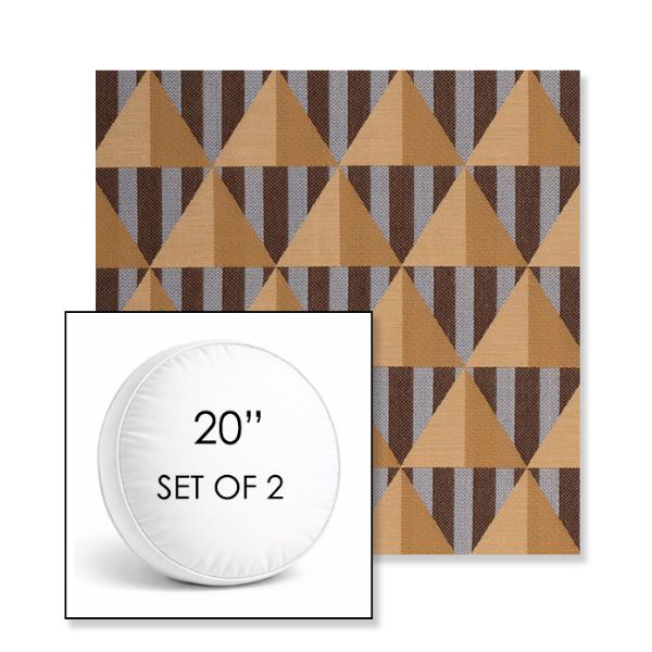 Picture of Buoy Sunset | Set of 2 | 20" Sunbrella Boxed Round Outdoor Throw Pillows with Premium Inserts