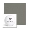 Picture of Canvas Charcoal | Set of 2 | 20" Sunbrella Boxed Round Outdoor Throw Pillows with Premium Inserts