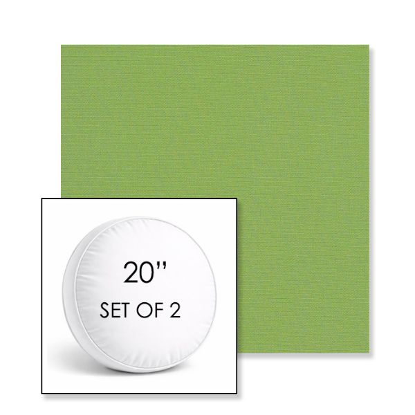 Picture of Canvas Ginkgo | Set of 2 | 20" Sunbrella Boxed Round Outdoor Throw Pillows with Premium Inserts