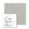 Picture of Canvas Granite | Set of 2 | 20" Sunbrella Boxed Round Outdoor Throw Pillows with Premium Inserts