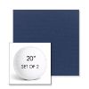 Picture of Canvas Navy | Set of 2 | 20" Sunbrella Boxed Round Outdoor Throw Pillows with Premium Inserts