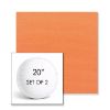 Picture of Canvas Tangerine | Set of 2 | 20" Sunbrella Boxed Round Outdoor Throw Pillows with Premium Inserts