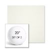 Picture of Canvas White | Set of 2 | 20" Sunbrella Boxed Round Outdoor Throw Pillows with Premium Inserts