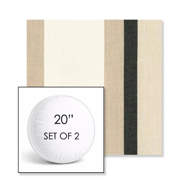 Picture of Canyon Verdon | Set of 2 | 20" Sunbrella Boxed Round Outdoor Throw Pillows with Premium Inserts