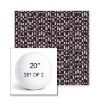Picture of Carat Azurite | Set of 2 | 20" Sunbrella Boxed Round Outdoor Throw Pillows with Premium Inserts