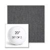 Picture of Cast Charcoal | Set of 2 | 20" Sunbrella Boxed Round Outdoor Throw Pillows with Premium Inserts