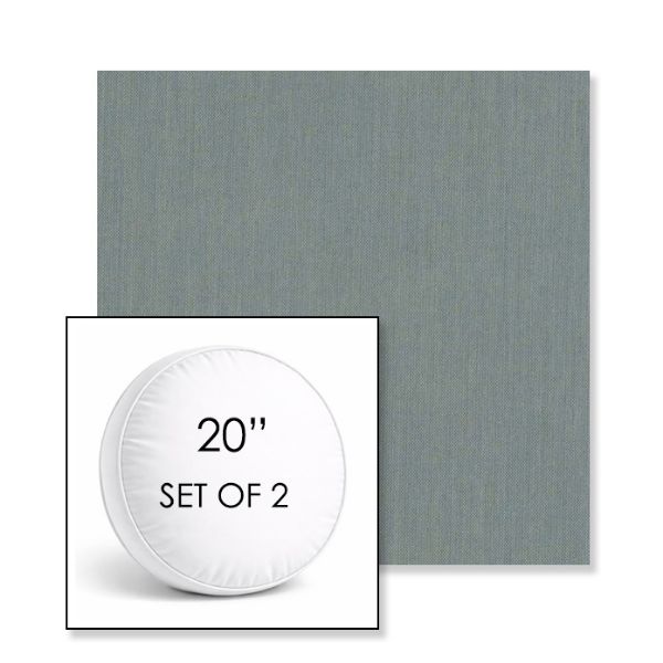 Picture of Cast Seaglass | Set of 2 | 20" Sunbrella Boxed Round Outdoor Throw Pillows with Premium Inserts