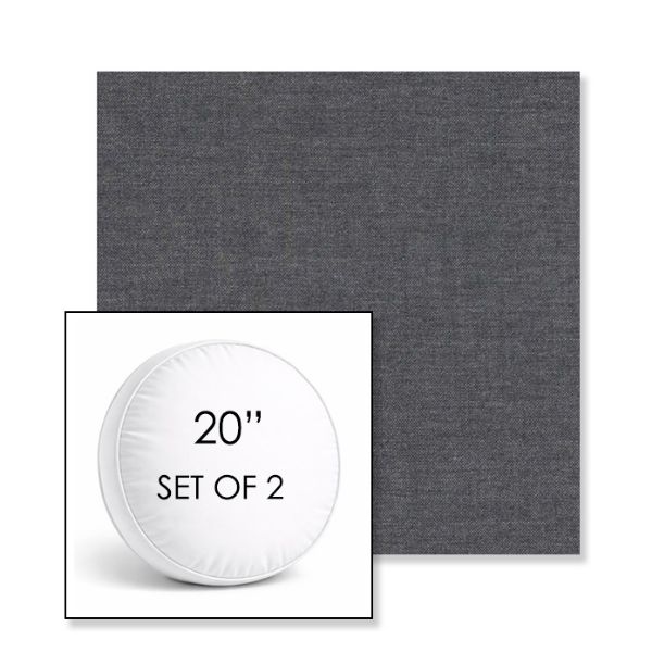 Picture of Cast Twilight | Set of 2 | 20" Sunbrella Boxed Round Outdoor Throw Pillows with Premium Inserts
