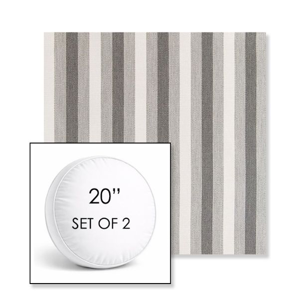 Picture of Costa Jetty | Set of 2 | 20" Sunbrella Boxed Round Outdoor Throw Pillows with Premium Inserts