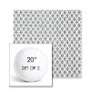 Picture of Detail Denim | Set of 2 | 20" Sunbrella Boxed Round Outdoor Throw Pillows with Premium Inserts