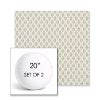 Picture of Detail Linen | Set of 2 | 20" Sunbrella Boxed Round Outdoor Throw Pillows with Premium Inserts