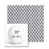 Picture of Detail Navy | Set of 2 | 20" Sunbrella Boxed Round Outdoor Throw Pillows with Premium Inserts